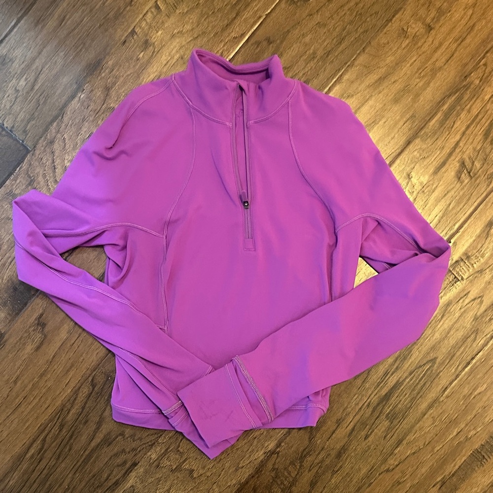 lululemon athletica Magenta Long Sleeve quarter zip size 4
